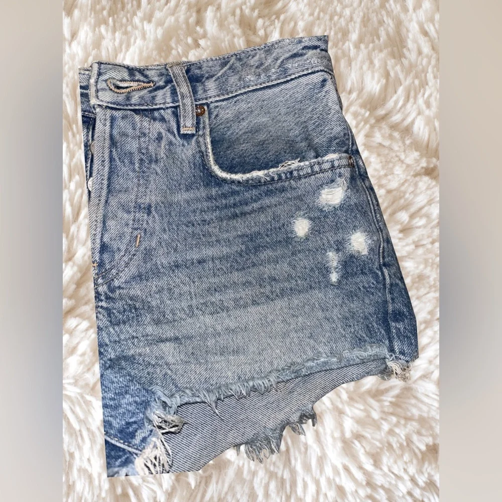 Distressed Denim Women Shorts - Picture 4 of 10